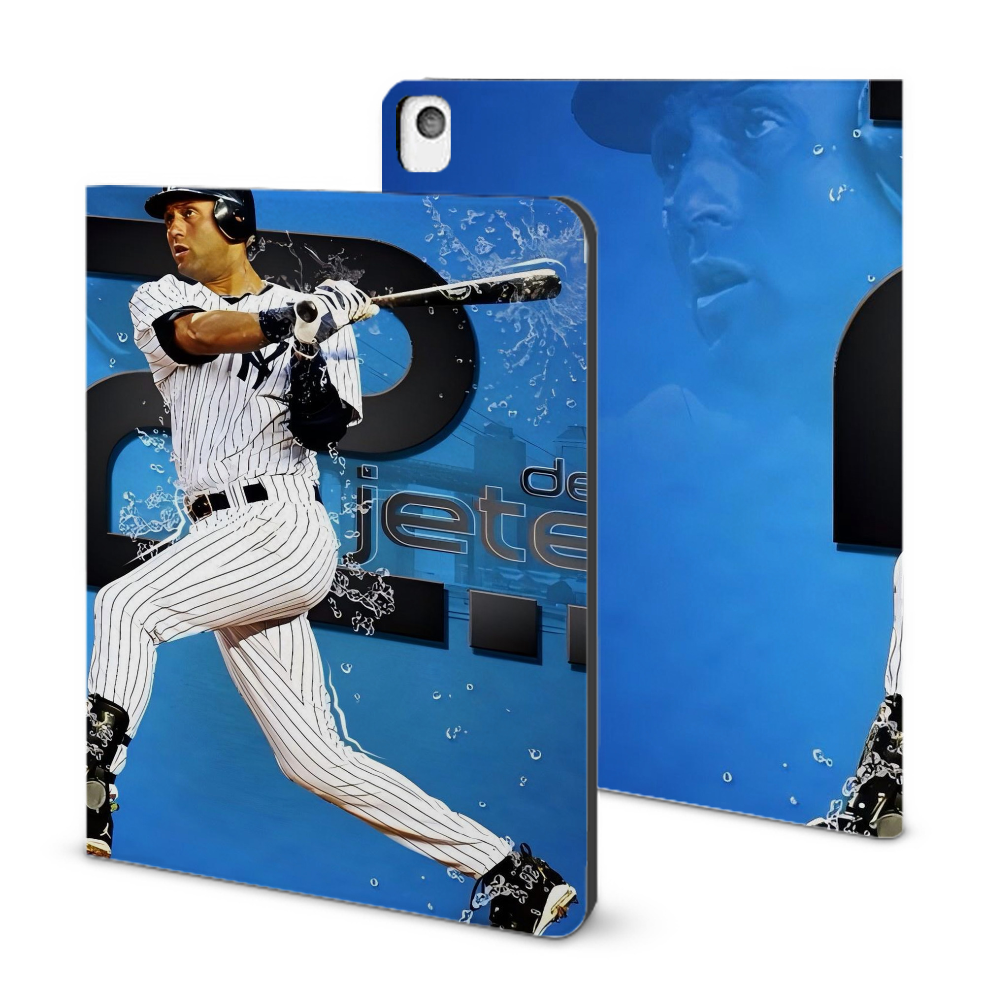 Derek Jeter 107 IPad Book-Style Case With Pencil Slot – Slim PU & TPU Cover – Full Protection, Precise Fit, Water & Scratch Resistant